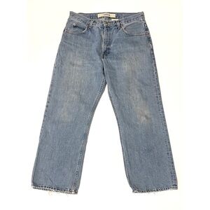 Vintage 90s GAP Loose Fit Wide Leg Cotton Denim Zip Fly Jeans Size 34 x 27